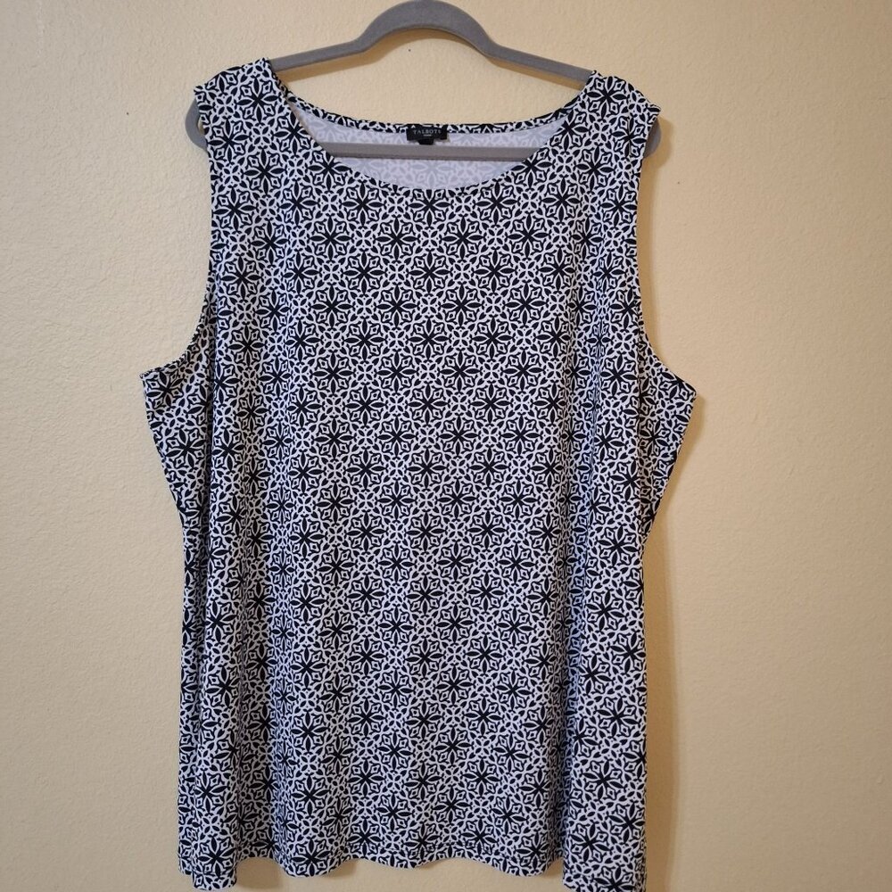 Talbots Womens 3X Sleeveless Top Stretch Comfy Work